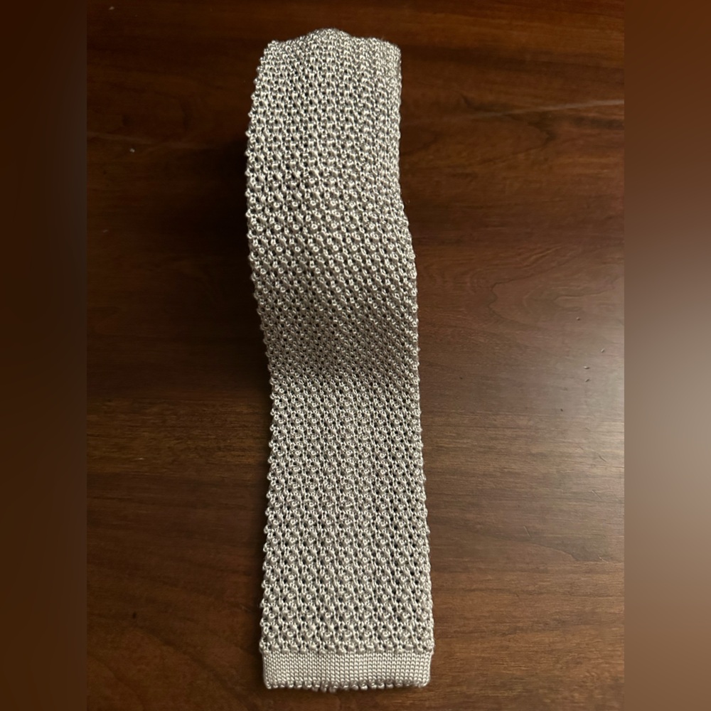 Grey Knitted Tie